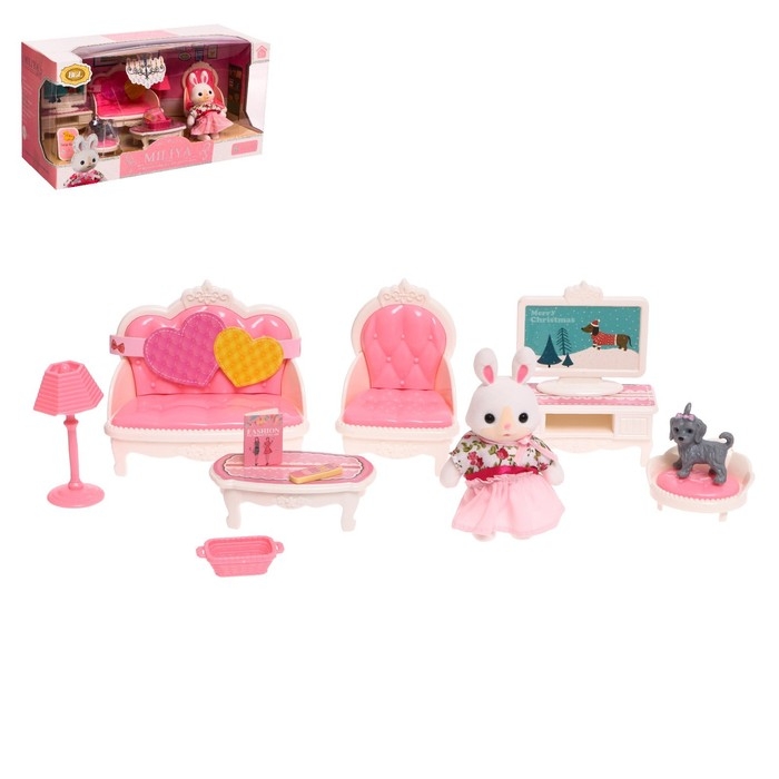 Набор игровой &laquo;Зайчик&raquo; с мебелью и аксессуарами