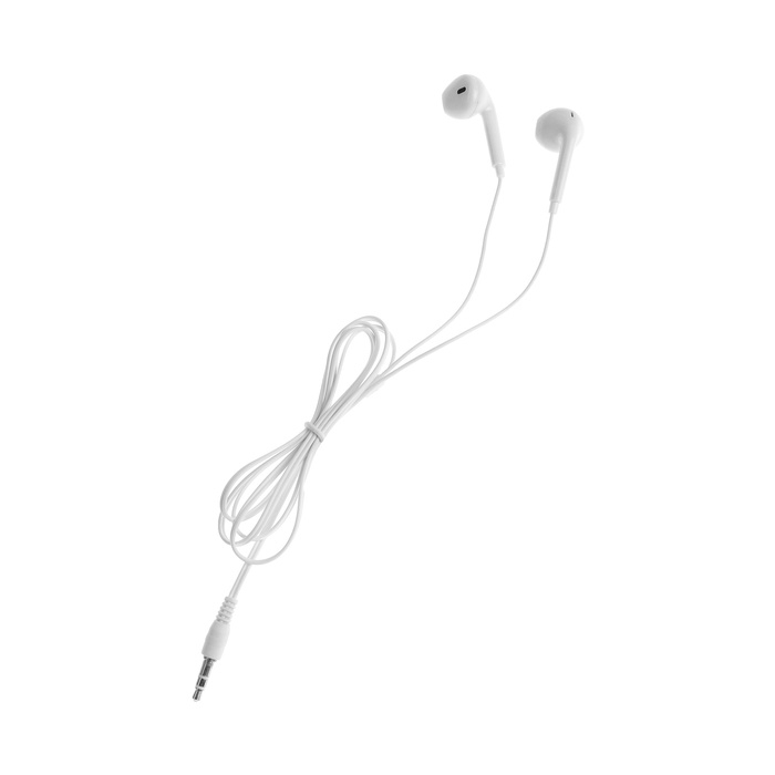 Наушники U19, проводные, вкладыши, 1 м, Jack 3.5 мм, белые Наушники U19, проводные, вкладыши, 1 м, Jack 3.5 мм, белые