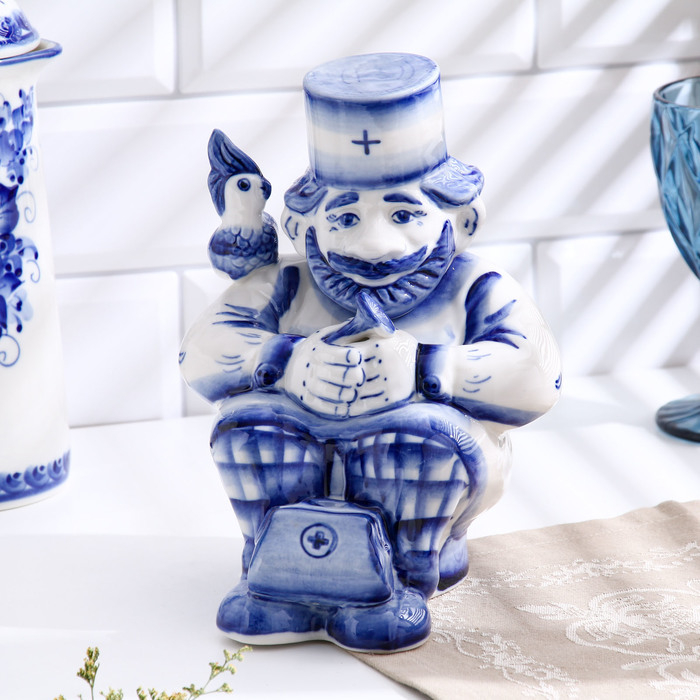 Штоф &laquo;Айболит&raquo;, 1 л, 21 см, гжель