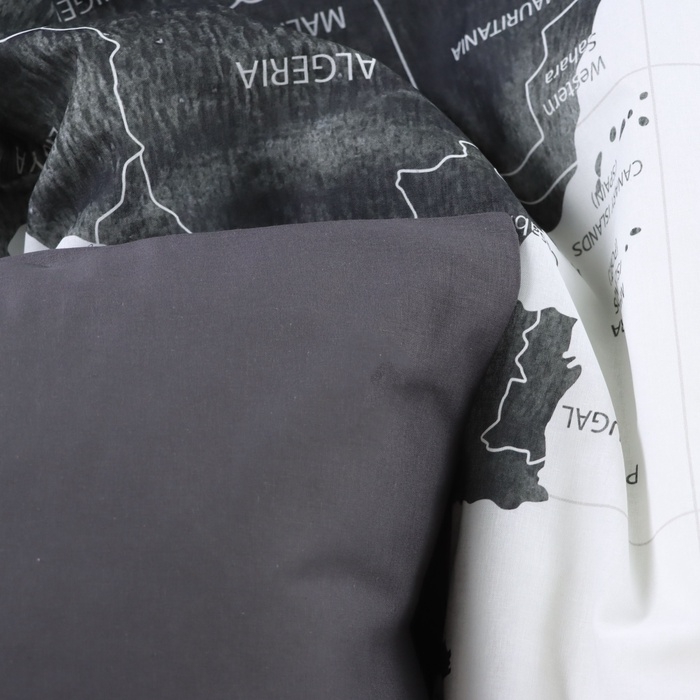 Постельное бельё Постельное бельё "Этель" 2 сп Geography 175*215 см, 200*220 см, 50*70 см -2 шт, поплин 125 г/м2, хл 100%