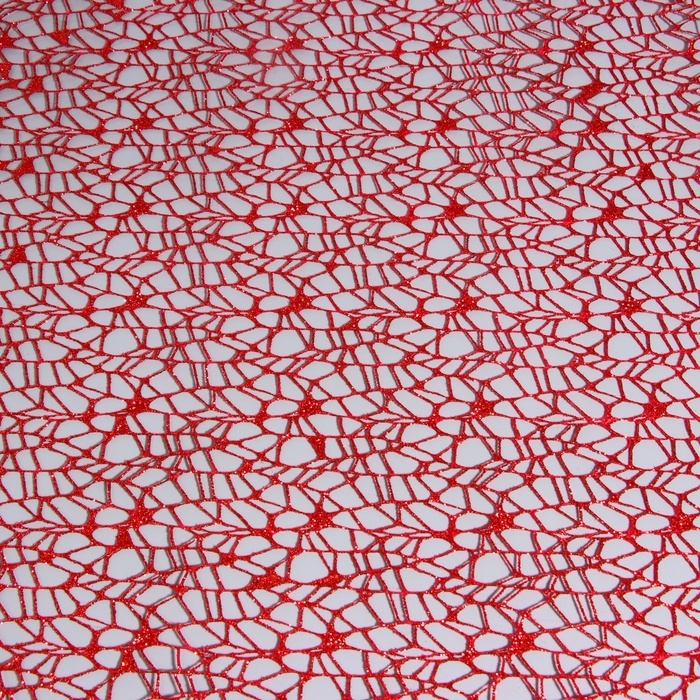 Упаковка для цветов Упаковка для цветов "Паутинка с глиттером" красная, 48 см х 4,5 м