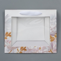 Пакет подарочный крафтовый с пластиковым окном, упаковка, &laquo;Самой нежной&raquo;, 24 х 20 х 11 см