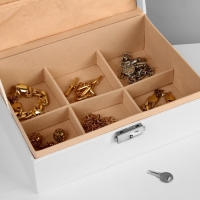 Подставка для украшений &laquo;Шкатулка&raquo; съёмная подставка, 17&times;23&times;8,5 см, цвет белый