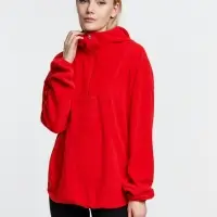 Анорак флисовый унисекс Fliska, красный, размер M/L Анорак флисовый унисекс Fliska, красный, размер M/L