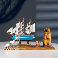 Набор настольный "Корабль" с карандашницей 22*7*15см Набор настольный "Корабль" с карандашницей 22*7*15см