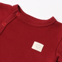 Боди с длинным рукавом Крошка Я Cherry Red, рост 74-80, вишневый