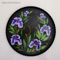 Набор для сока с подносом "Ирис" художественная роспись, 6 стаканов 1250/200 мл Набор для сока с подносом "Ирис" художественная роспись, 6 стаканов 1250/200 мл