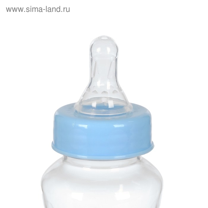 Бутылочка для кормления, классическое горло, приталенная, 250 мл., от 3 мес., цвет синий Бутылочка для кормления, классическое горло, приталенная, 250 мл., от 3 мес., цвет синий