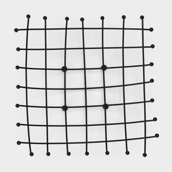 Фруктовница Доляна, 27&times;27&times;8,5 см, цвет чёрный