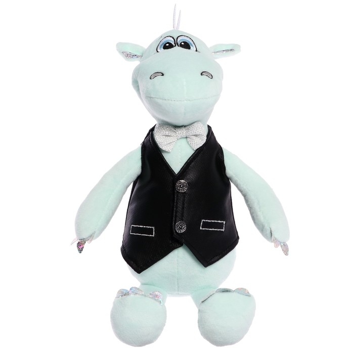 Мягкая игрушка «Дракон Дизель в жилетке», 25 см, цвет мятный Мягкая игрушка «Дракон Дизель в жилетке», 25 см, цвет мятный