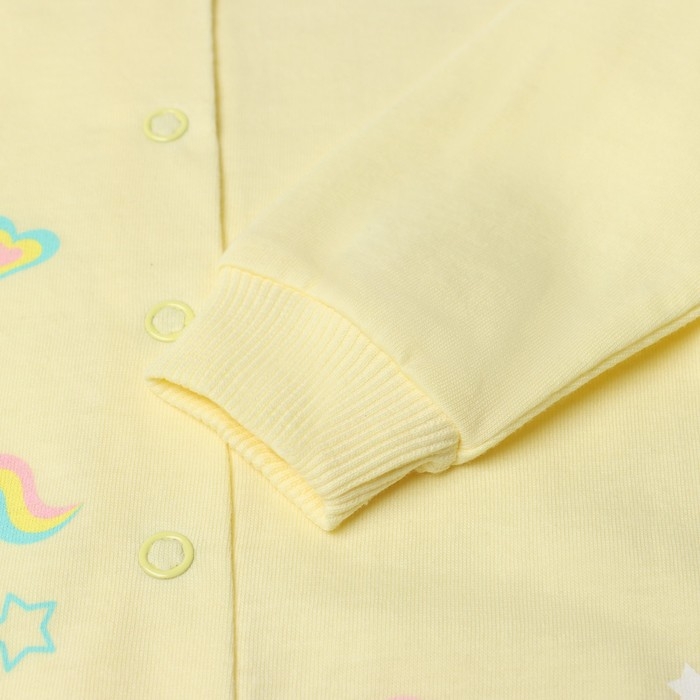 Комбинезон для девочки, цвет желтый, рост 80 см