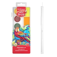Акварель 11 цветов, ErichKrause ArtBerry Neon, неоновая, с УФ-защитой, с увеличенными кюветами XXL, без кисти, пластик, европодвес