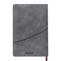 Ежедневник недатированный, А5, 140л, клетка, обл.кожзам, Стиль, серый