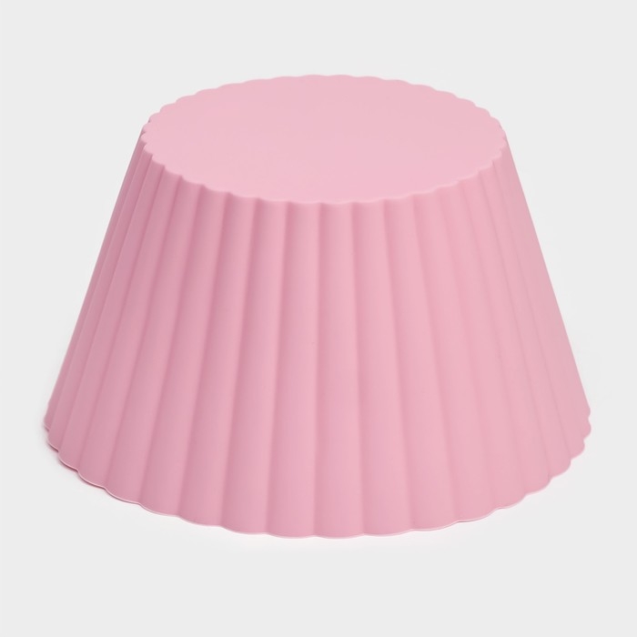 Форма для выпечки Доляна «Круг. Риб», силикон, 10,5×6 см, цвет розовый Форма для выпечки Доляна «Круг. Риб», силикон, 10,5×6 см, цвет розовый