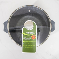 Кастрюля «Гранит», 5 л, d=26 см, h=13 см, антипригарное покрытие, цвет серый Кастрюля «Гранит», 5 л, d=26 см, h=13 см, антипригарное покрытие, цвет серый