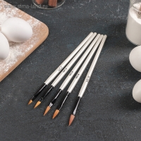 Набор кондитерских кисточек для декорирования «Топаз», 5 шт, цвет белый Набор кондитерских кисточек для декорирования «Топаз», 5 шт, цвет белый