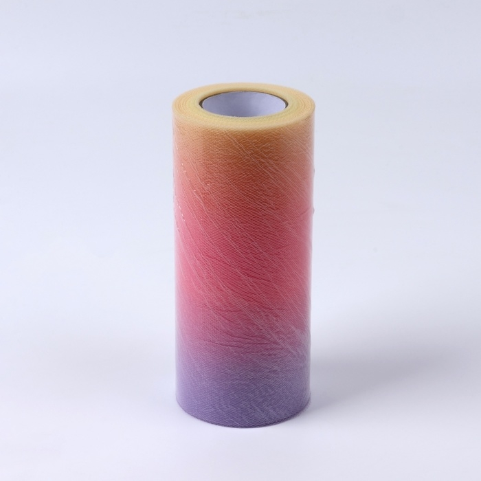 Фатин, 15 см, 11 ± 1 г/кв.м, 23 ±1 м, цвет розово-фиолетовый градиент №8 Фатин, 15 см, 11 ± 1 г/кв.м, 23 ±1 м, цвет розово-фиолетовый градиент №8