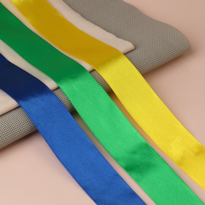 Набор атласных лент «Солнечный», 3 шт, размер 1 ленты: 40 мм × 23 ± 1 м Набор атласных лент «Солнечный», 3 шт, размер 1 ленты: 40 мм × 23 ± 1 м