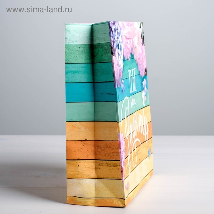 Пакет подарочный ламинированный вертикальный, упаковка, &laquo;Тебе на радость&raquo;, ML 23 х 27 х 8 см