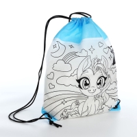 Мешок для обуви под раскраску «Пони» 34х40 см, спанбонд Мешок для обуви под раскраску «Пони» 34х40 см, спанбонд