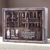 Подарочный набор косметики &laquo;Защитнику отечества&raquo;, гель для душа в алкогольном флаконе, 4 х 100 мл, HARD LINE