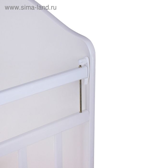 Детская кроватка &laquo;Морозко&raquo; на качалке с поперечным маятником, цвет белый