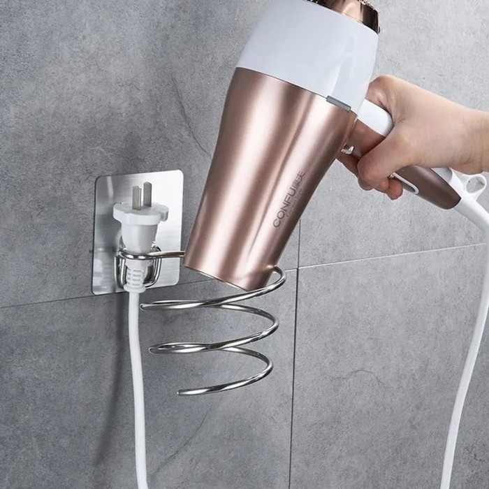 Держатель для фена Доляна, на липучке, 12,5×10×7,5 см Держатель для фена Доляна, на липучке, 12,5×10×7,5 см