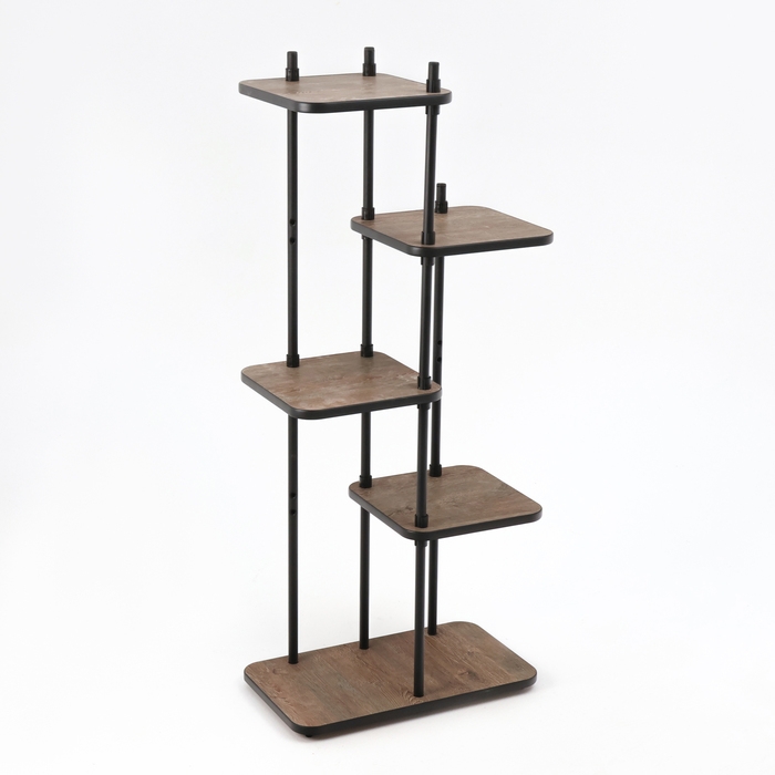 Подставка для цветов LAKSI ЮНА, 288x503x1175, черный/сосна санторини Подставка для цветов LAKSI ЮНА, 288x503x1175, черный/сосна санторини