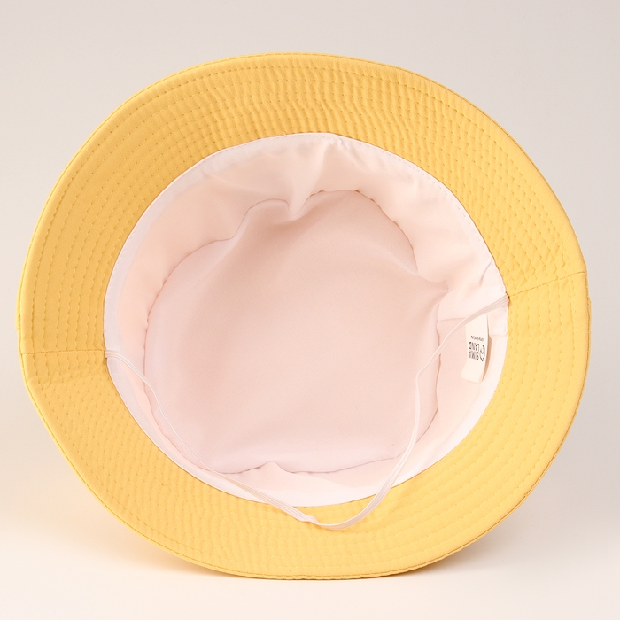 Панама детская для девочки &laquo;Мишутка&raquo;, цвет жёлтый, р-р 48-50