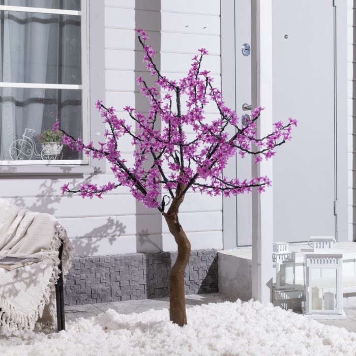Светодиодное дерево «Сакура» 1.5 м, 540 LED, постоянное свечение, 220 В, свечение фиолетовое Светодиодное дерево «Сакура» 1.5 м, 540 LED, постоянное свечение, 220 В, свечение фиолетовое