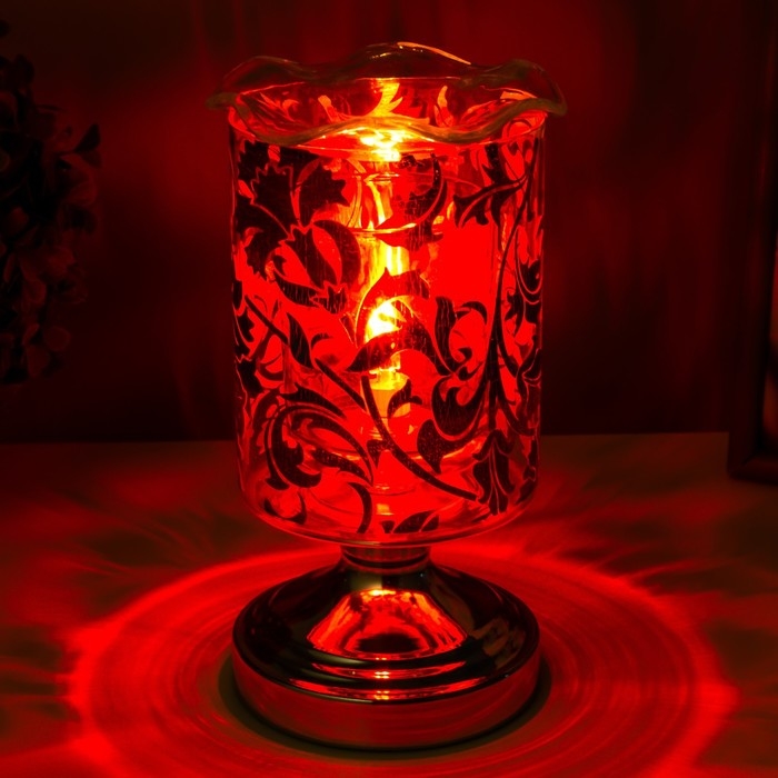 Аромасветильник сенсорный "Пейзаж" G9 35Вт серебро 13х13х20 см 10,5х10,5х20 см RISALUX