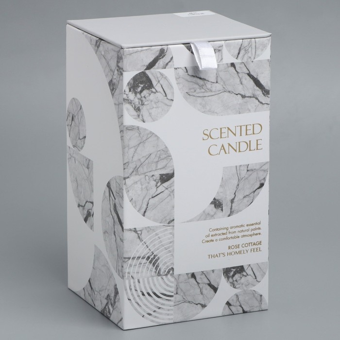 Свеча в бетоне ароматическая "Лилия", соевый воск