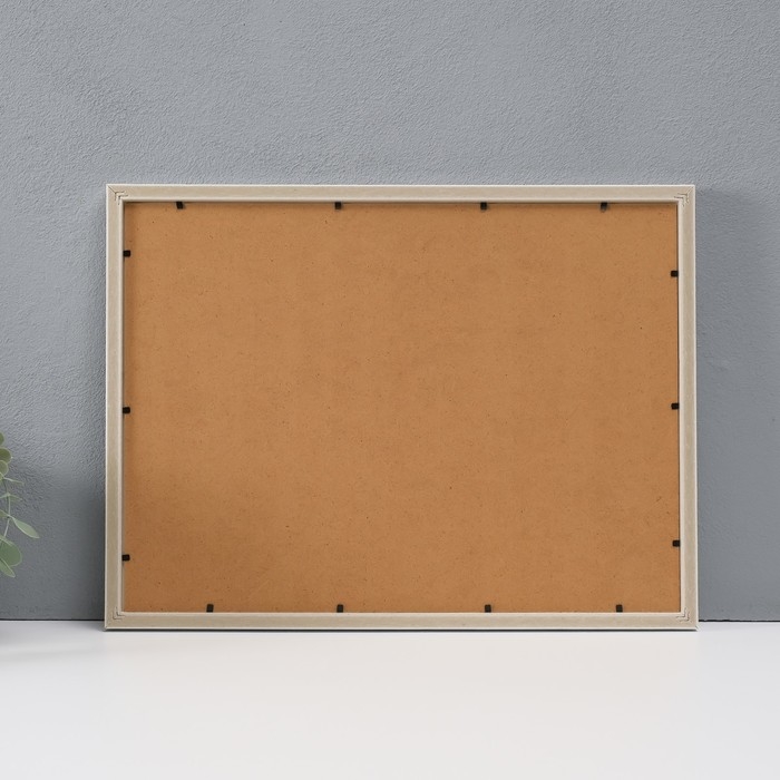 Фоторамка пластик на 3 фото 9х13 см "Дом" с прищепками, белая 40х30х2 см