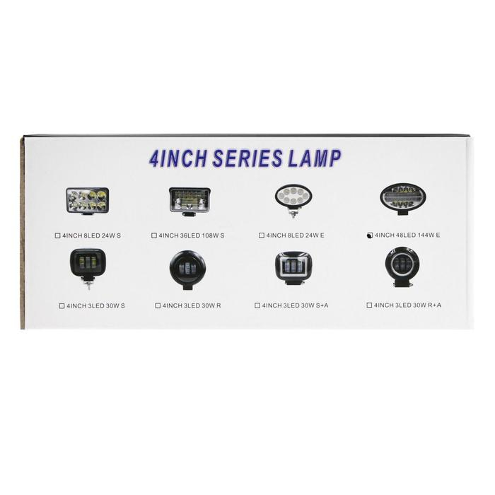 Противотуманная фара 48 LED (28 белых, 20 желтых), IP67, 144 Вт, 9-30 В, направленный свет Противотуманная фара 48 LED (28 белых, 20 желтых), IP67, 144 Вт, 9-30 В, направленный свет