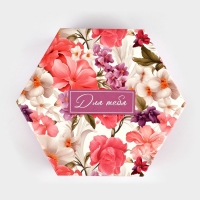 Коробка складная &laquo;Яркие цветы&raquo;, 15 х 13 х 6 см