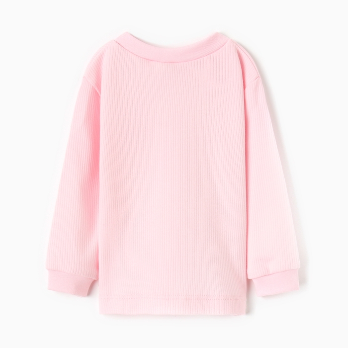 Лонгслив детский, цвет розовый, рост 74