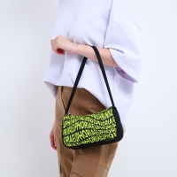 Сумка женская багет из текстиля, «Эйфория», 23х13х5 см. Сумка женская багет из текстиля, «Эйфория», 23х13х5 см.