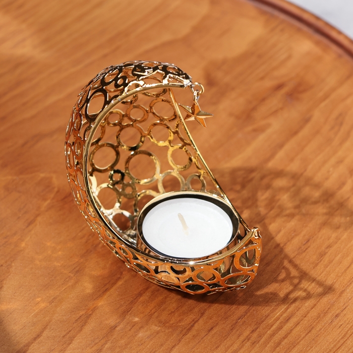 Подсвечник "Полумесяц", медь, 9,8х10,5 см