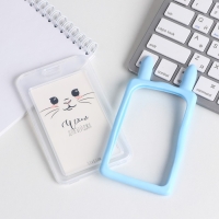 Чехол для бейджа с ушками &laquo;Зайчик&raquo;, 7 х 12 см