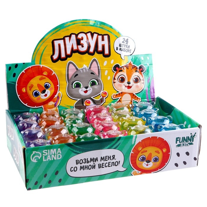 Лизун - слайм «Кошка», цвета МИКС Лизун - слайм «Кошка», цвета МИКС