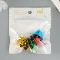 Набор декора для творчества "Колокольчики цветные" d=2,6 см набор 5 шт Набор декора для творчества "Колокольчики цветные" d=2,6 см набор 5 шт