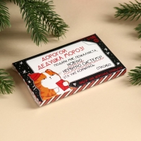 Подарочный набор &laquo;Кот&raquo;: чай ассорти 5,4 г ( 3 шт. х 1,8 г)., молочный шоколад 25 г (5 шт. х 5 г)., открытка