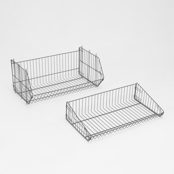 Накопитель разборный на колесах, 5 корзин, 70&times;43&times;147, цвет серый