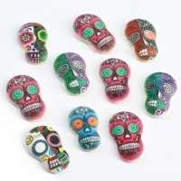 Посыпка медальоны сахарная с картинкой микс: &laquo;Хэллоуин Черепа&raquo;, для декора капкейков, торта, напитков, 20 гр