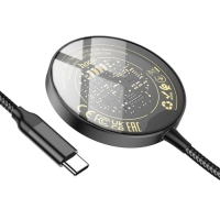 Зарядное устройство Hoco CW45, беспроводное, 3 в 1, магнитное, PD, Type-C, 2 А, чёрное Зарядное устройство Hoco CW45, беспроводное, 3 в 1, магнитное, PD, Type-C, 2 А, чёрное