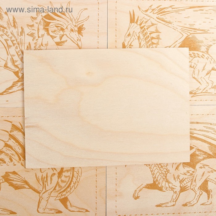Доски для выжигания, 4 шт.: 19 × 13 см, серия Доски для выжигания, 4 шт.: 19 × 13 см, серия "Драконы" + 1 чистая доска