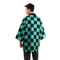 Карнавальное хаори &laquo;Демонический клинок&raquo;, р. 44-46 (M), цвет чёрно-зелёный