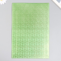 Фоамиран голограмма "Зелёный салат" 1,8 мм набор 5 листов 20х30 см