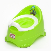 Горшок детский антискользящий &laquo;Бэйби-Комфорт&raquo; с крышкой, съёмная чаша, цвет салатовый