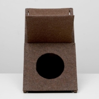 Домик для кошек с когтеточкой "Икс", раскладной с гамаком, ковролин, микс цветов Домик для кошек с когтеточкой "Икс", раскладной с гамаком, ковролин, микс цветов